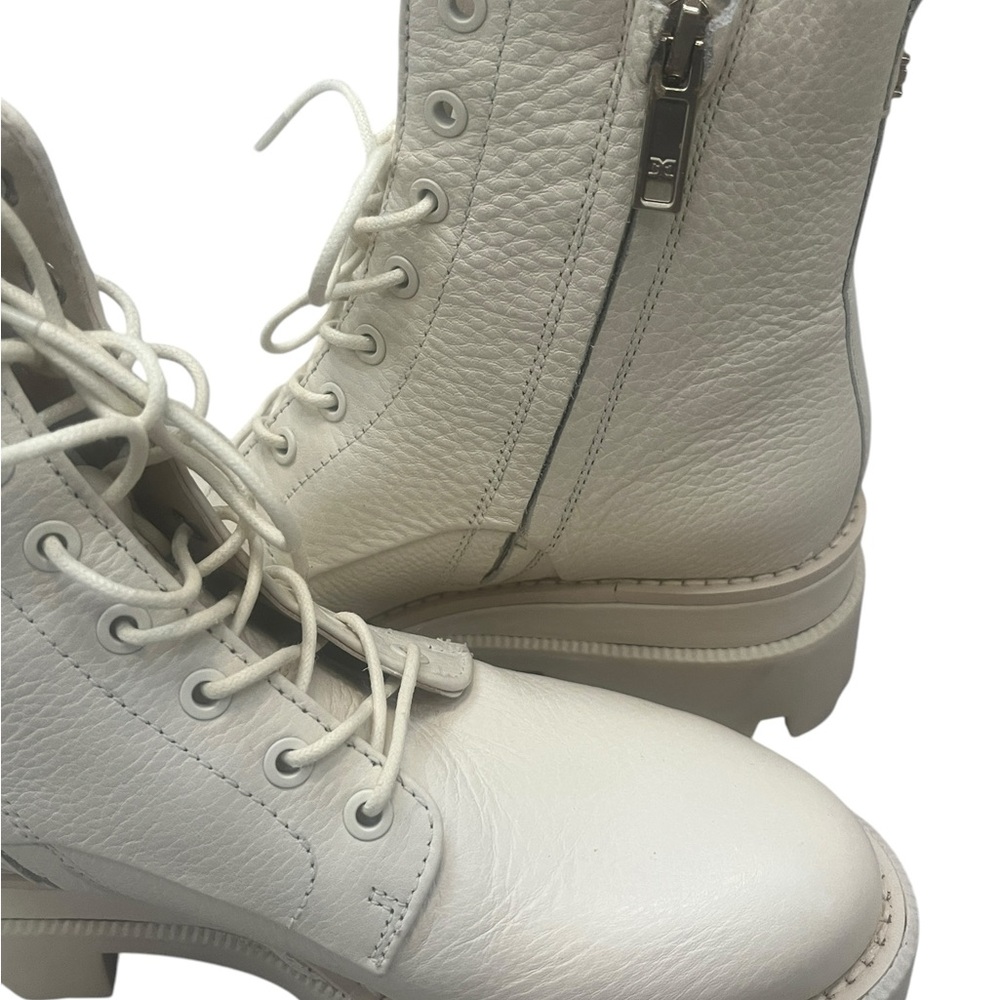 Sam Edelman Women's Combat Boots in Off-White